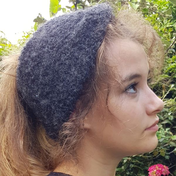 Image of Hand-Knitted Bouclé Alpaca Headband